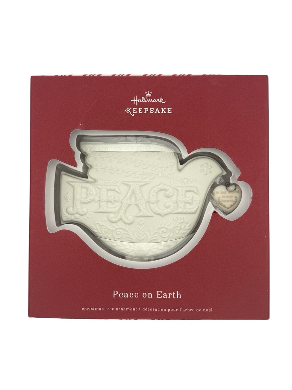 2015 Hallmark Keepsake Ornament - Peace on Earth - Dove - White Porcelain